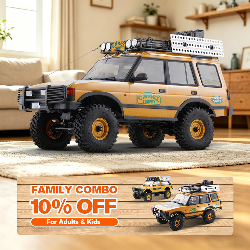 FMS Land Rover Family Combo: 1:10 FCX10 Land Rover + 1:24 FCX24M