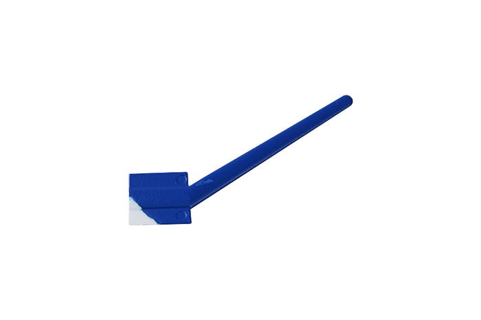 Blue cutting tool for precise scraping or cutting tasks