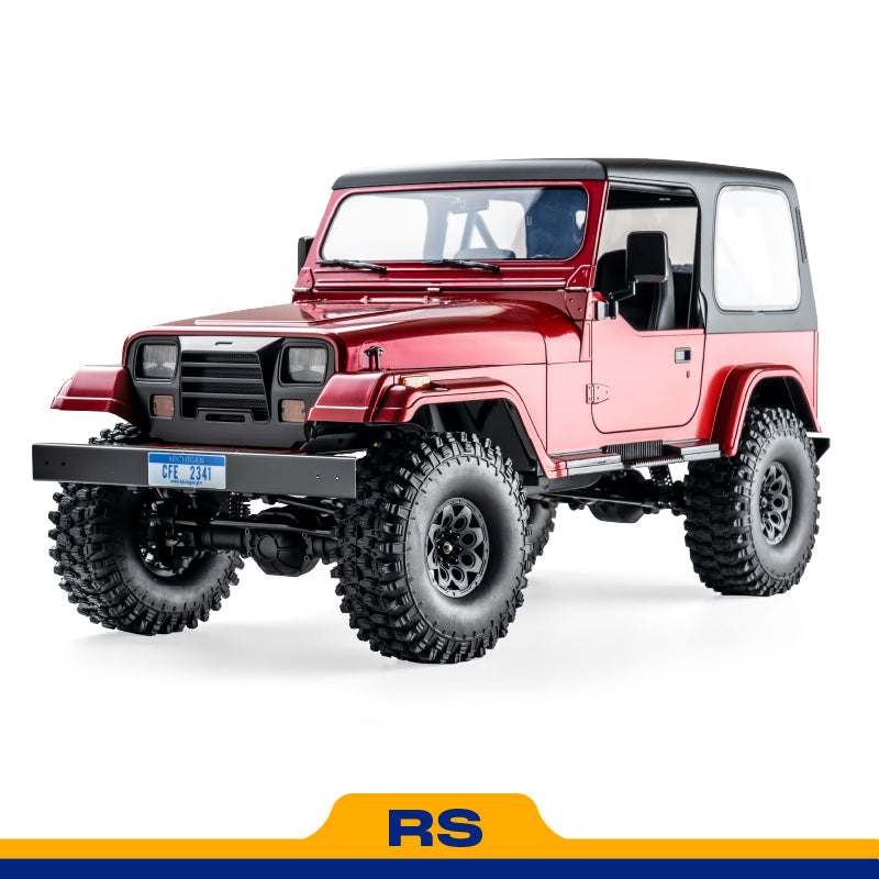 ROCHOBBY 1:10 Mashigan RC Rock Crawler RS Red 4WD with large off-road tires and detailed interior