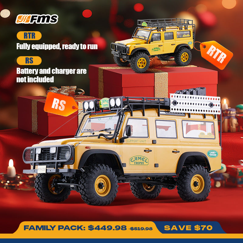 FMS Land Rover Family Combo: 1:10 FCX10 RS + 1:24 FCX24M RTR