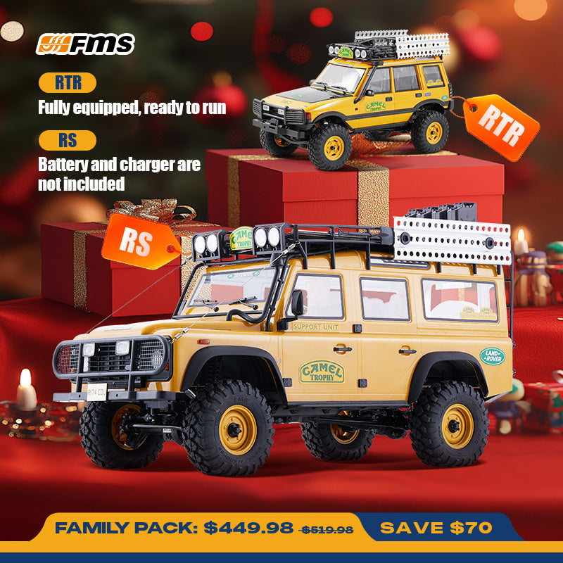 FMS Land Rover Family Combo: 1:10 FCX10 RS + 1:24 FCX24M RTR