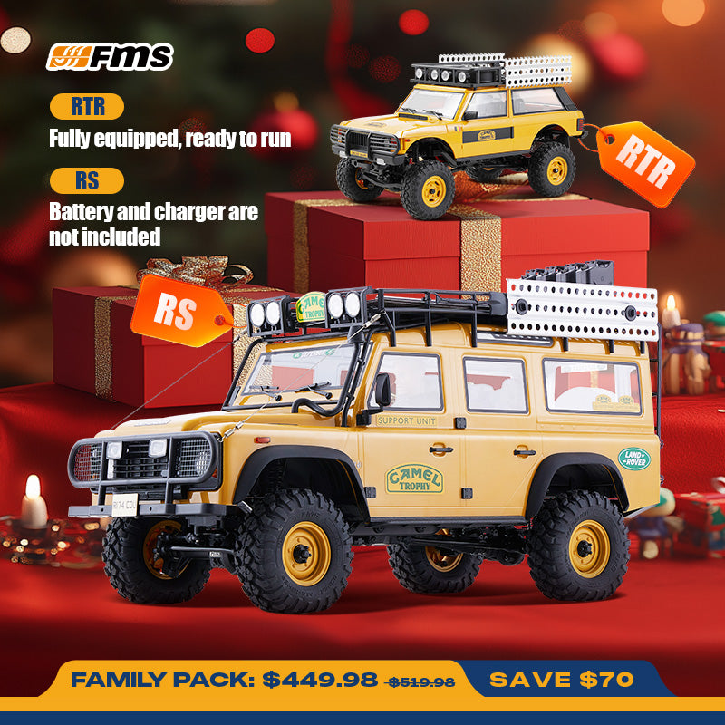FMS Land Rover Family Combo: 1:10 FCX10 RS + 1:24 FCX24M RTR