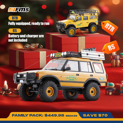 FMS Land Rover Family Combo: 1:10 FCX10 RS + 1:24 FCX24M RTR