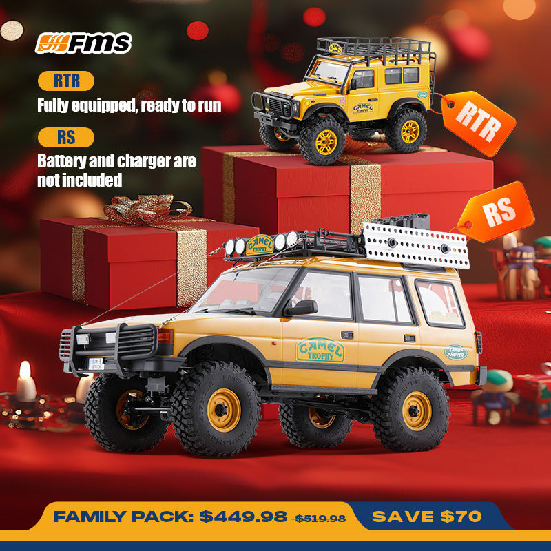 FMS Land Rover Family Combo: 1:10 FCX10 RS + 1:24 FCX24M RTR