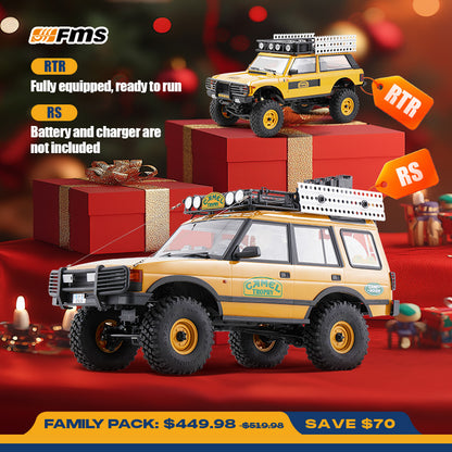 FMS Land Rover Family Combo: 1:10 FCX10 RS + 1:24 FCX24M RTR