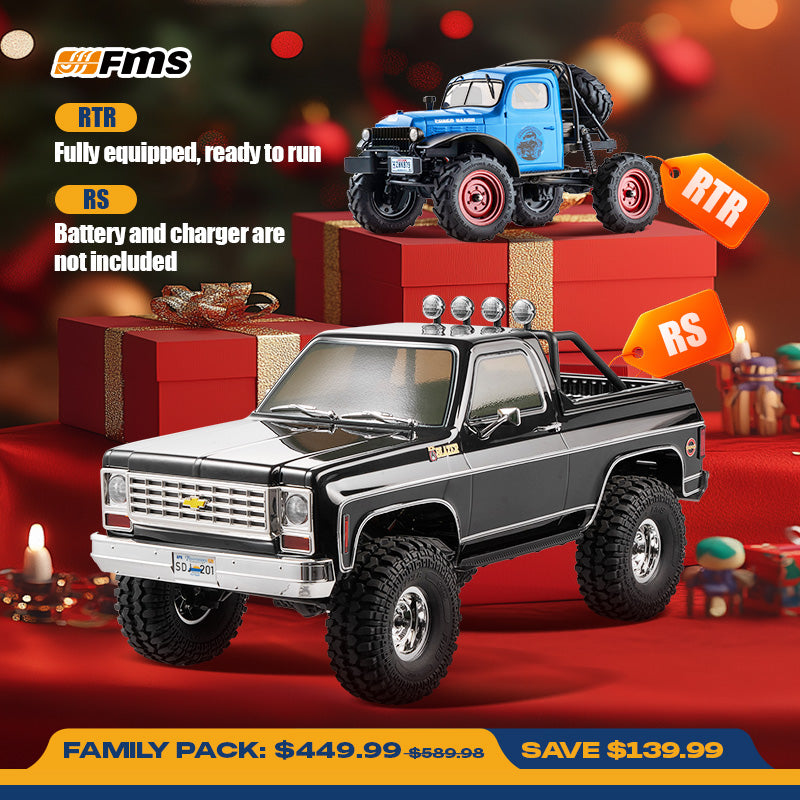 FMS FCX24 Family Combo: 1:10 K5 Off-Road + 1:24 Power Wagon RTR Crawler