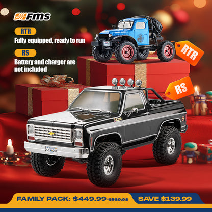 FMS FCX24 Family Combo: 1:10 K5 Off-Road + 1:24 Power Wagon RTR Crawler
