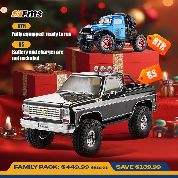 FMS FCX24 Family Combo: 1:10 K5 Off-Road + 1:24 Power Wagon RTR Crawler