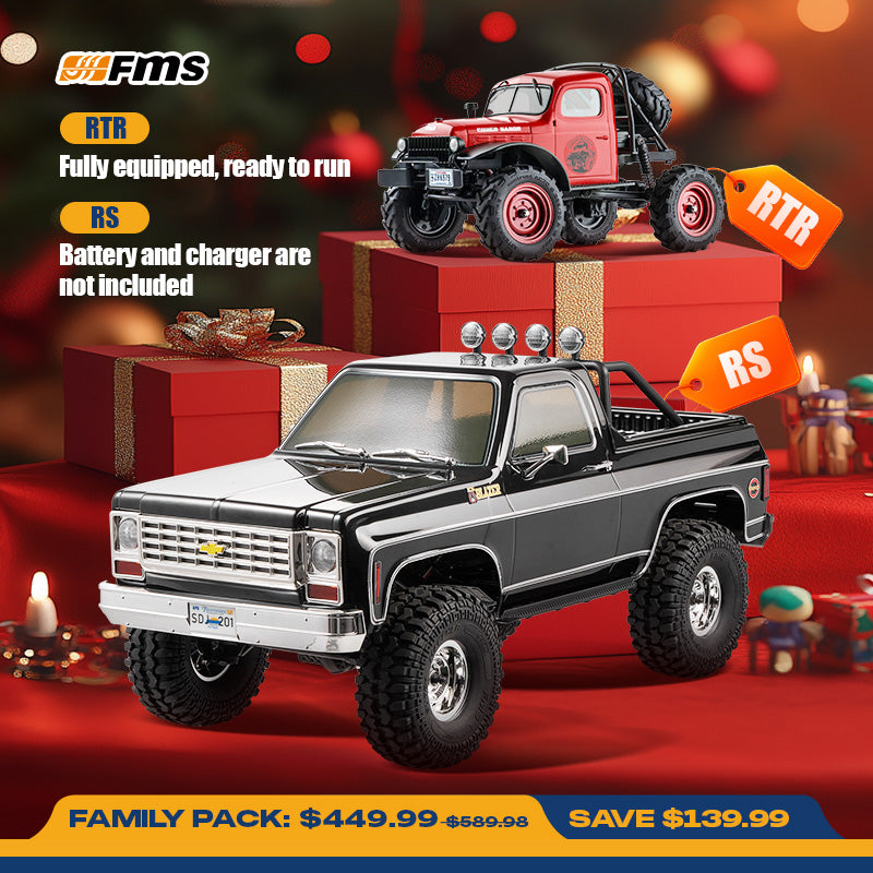 FMS FCX24 Family Combo: 1:10 K5 Off-Road + 1:24 Power Wagon RTR Crawler