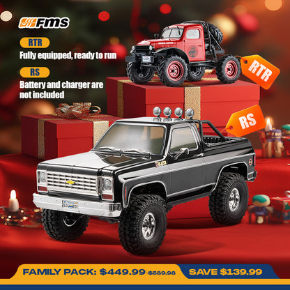 FMS FCX24 Family Combo: 1:10 K5 Off-Road + 1:24 Power Wagon RTR Crawler