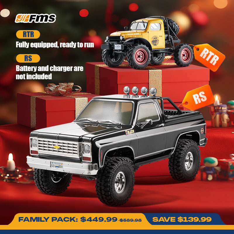 FMS FCX24 Family Combo: 1:10 K5 Off-Road + 1:24 Power Wagon RTR Crawler