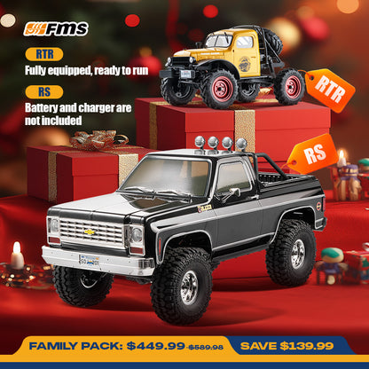 FMS FCX24 Family Combo: 1:10 K5 Off-Road + 1:24 Power Wagon RTR Crawler
