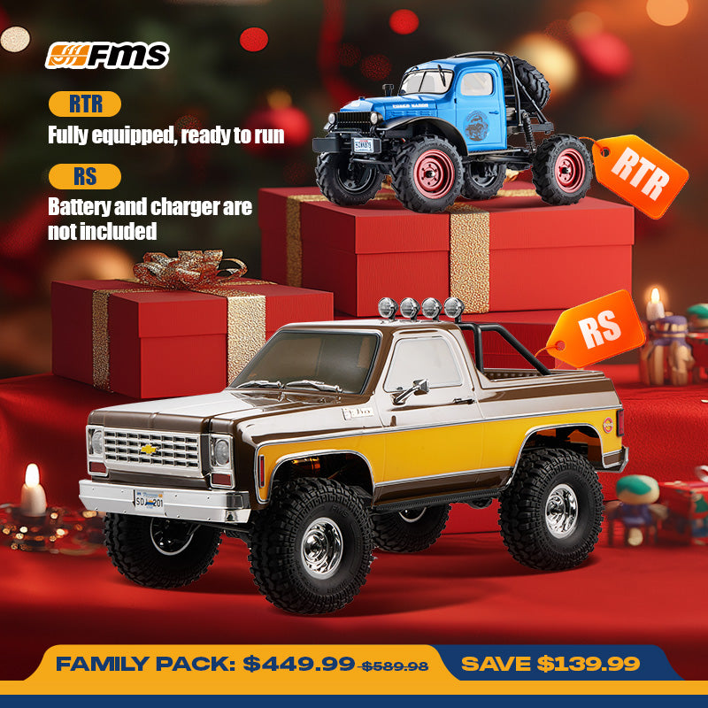 FMS FCX24 Family Combo: 1:10 K5 Off-Road + 1:24 Power Wagon RTR Crawler