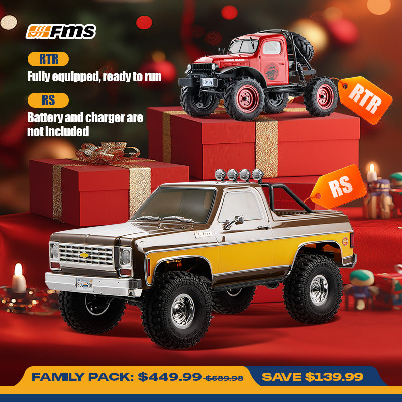 FMS FCX24 Family Combo: 1:10 K5 Off-Road + 1:24 Power Wagon RTR Crawler