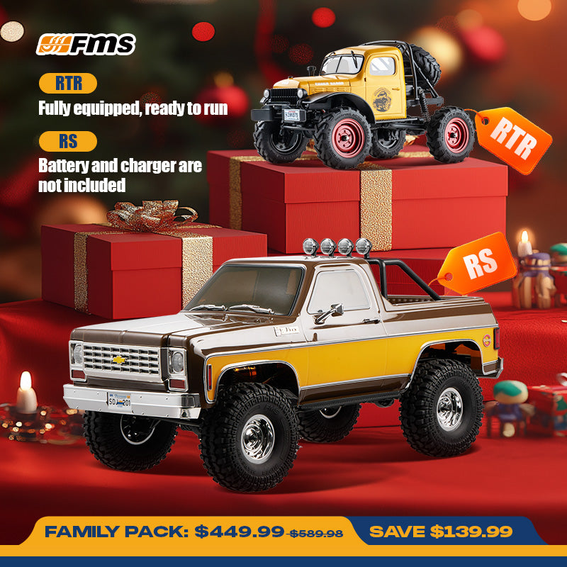 FMS FCX24 Family Combo: 1:10 K5 Off-Road + 1:24 Power Wagon RTR Crawler