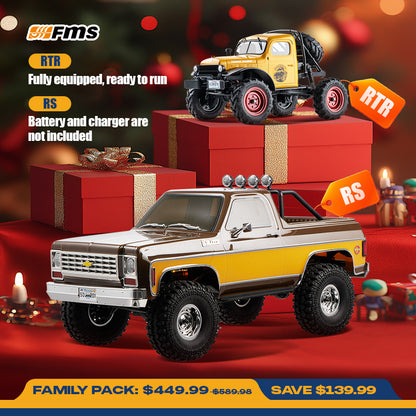 FMS FCX24 Family Combo: 1:10 K5 Off-Road + 1:24 Power Wagon RTR Crawler