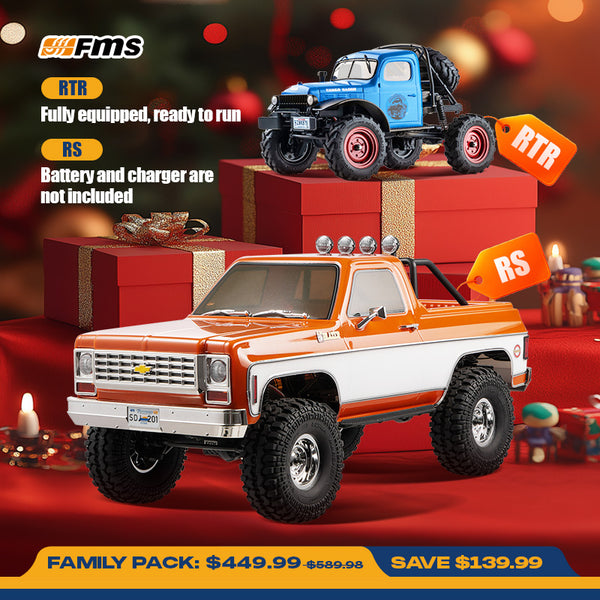 FMS FCX24 Family Combo: 1:10 K5 Off-Road + 1:24 Power Wagon RTR Crawler