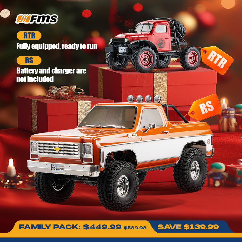 FMS FCX24 Family Combo: 1:10 K5 Off-Road + 1:24 Power Wagon RTR Crawler
