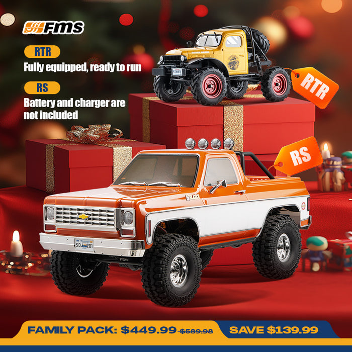FMS FCX24 Family Combo: 1:10 K5 Off-Road + 1:24 Power Wagon RTR Crawler