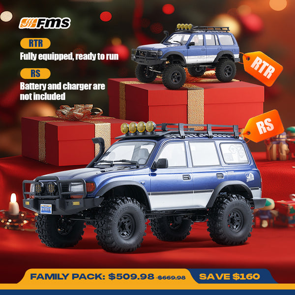 FMS Toyota Land Cruiser Family Combo: 1:10 FCX10 PRO Brushless + 1:18 FCX18 RTR