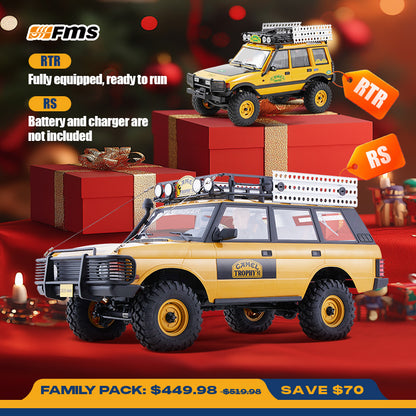 FMS Land Rover Family Combo: 1:10 FCX10 RS + 1:24 FCX24M RTR