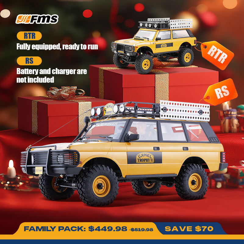 FMS Land Rover Family Combo: 1:10 FCX10 RS + 1:24 FCX24M RTR