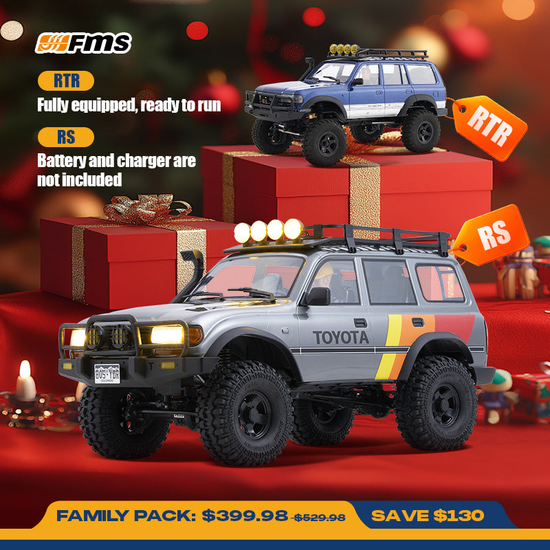 FMS Toyota Land Cruiser Family Combo: 1:10 FCX10 RS + 1:18 FCX18 RTR