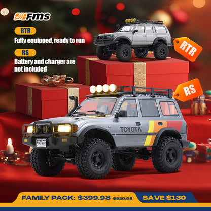 FMS Toyota Land Cruiser Family Combo: 1:10 FCX10 RS + 1:18 FCX18 RTR