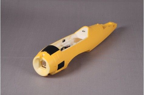 1400mm T-28D fuselage featuring yellow exterior with black accents