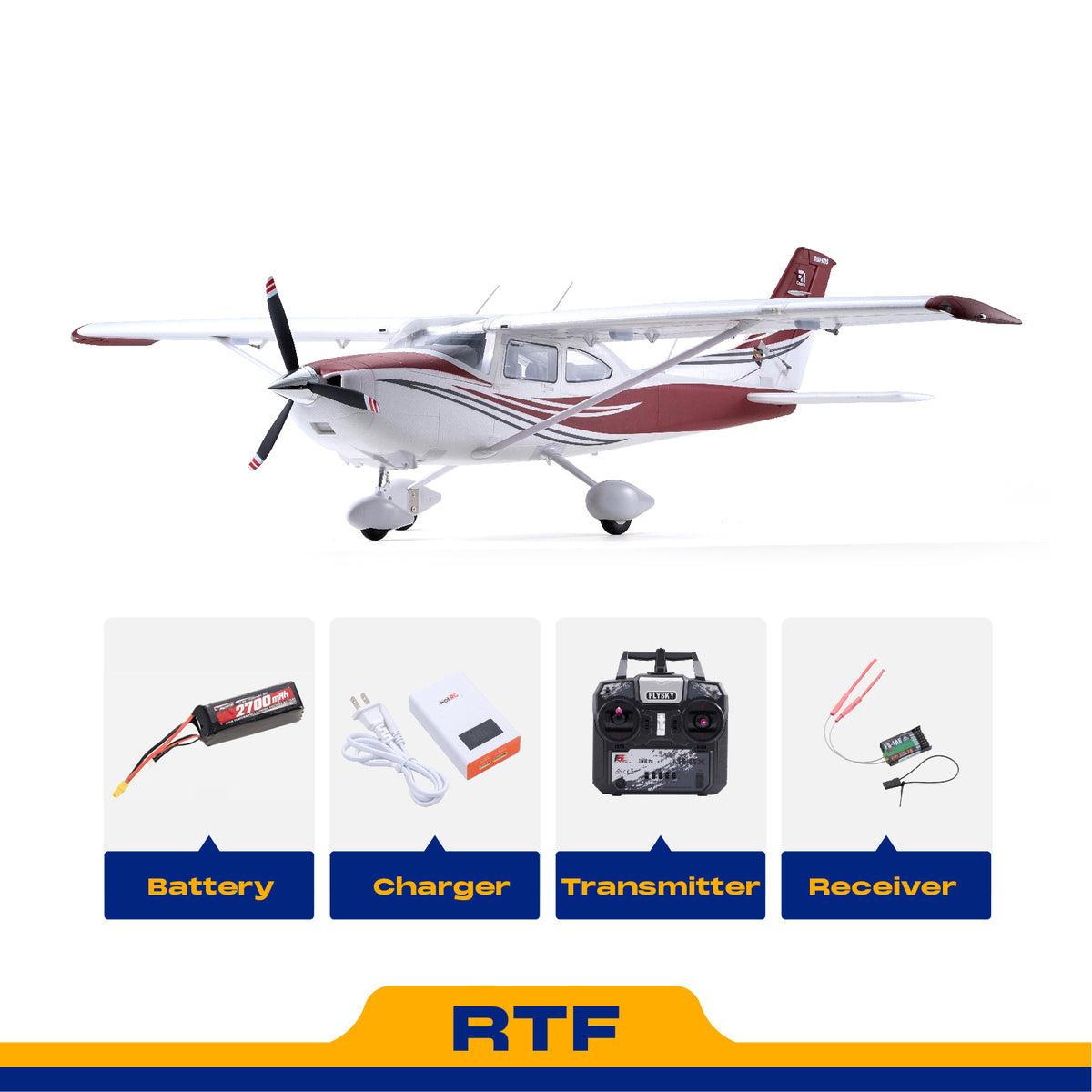 1500mm Cessna 182 RC Plane | RTF/PNP Model Aircraft | FMS Hobby