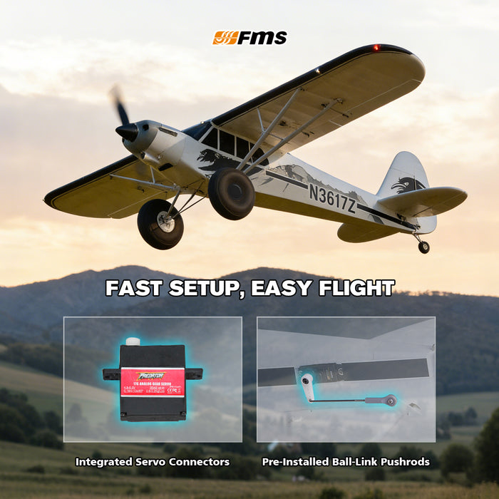Cañón FMS PA-18 Super Cub V2 RTF/PNP de 1700 mm