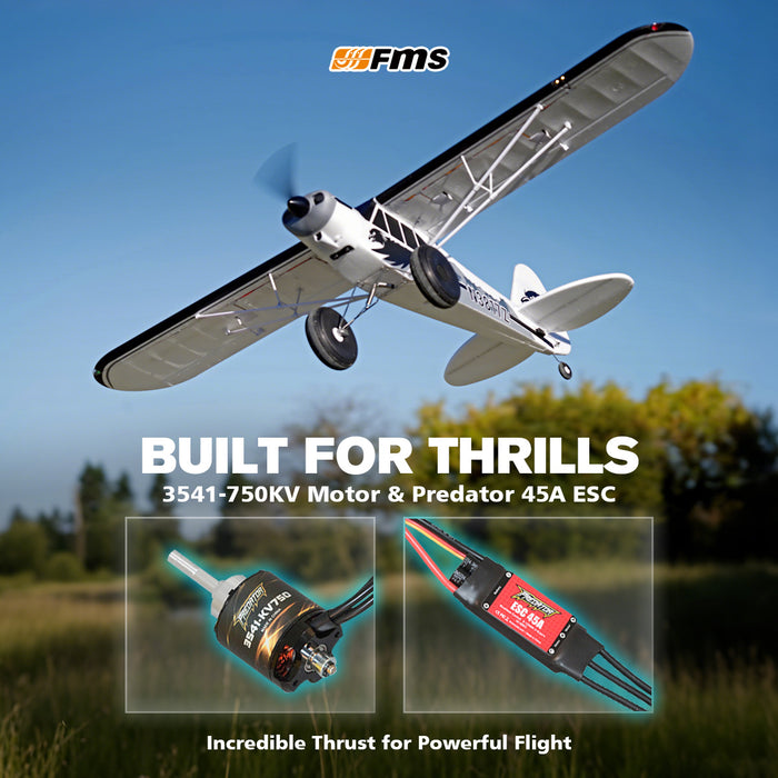 Cañón FMS PA-18 Super Cub V2 RTF/PNP de 1700 mm