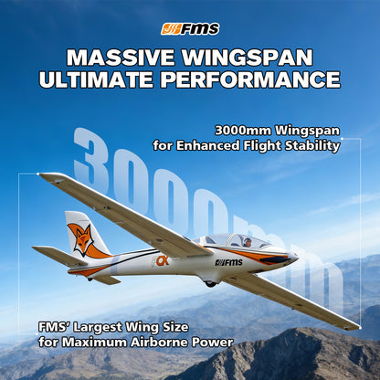 FMS 3000mm Fox Aerobatic EP Glider PNP