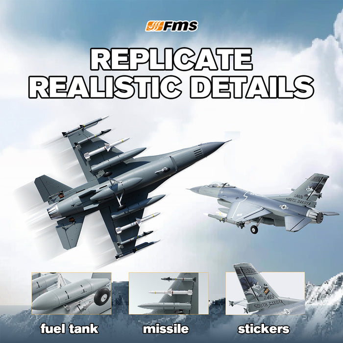 FMS EDF Jet 64mm F-16 Fighting Falcon PNP