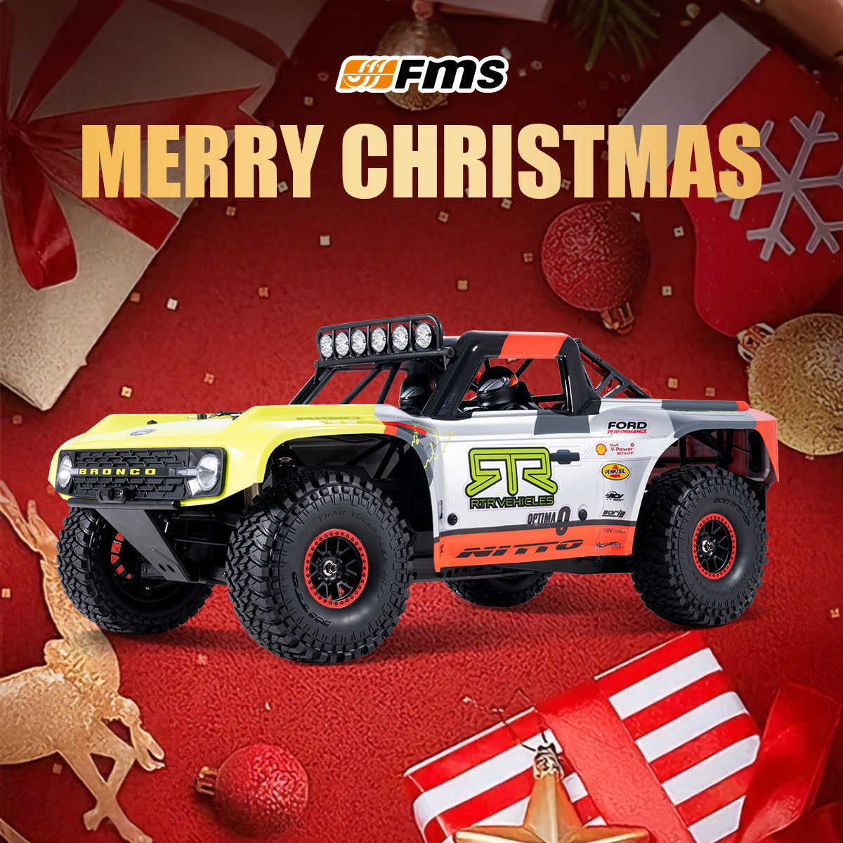 FMS 1:7 Ford Bronco RTR EB Brushless 4WD Short Course Truck RS