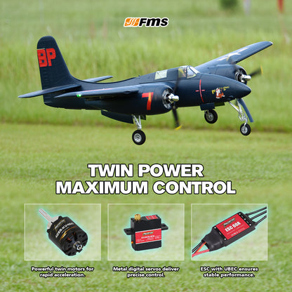 FMS 1700 mm F7F Tigercat Azul PNP