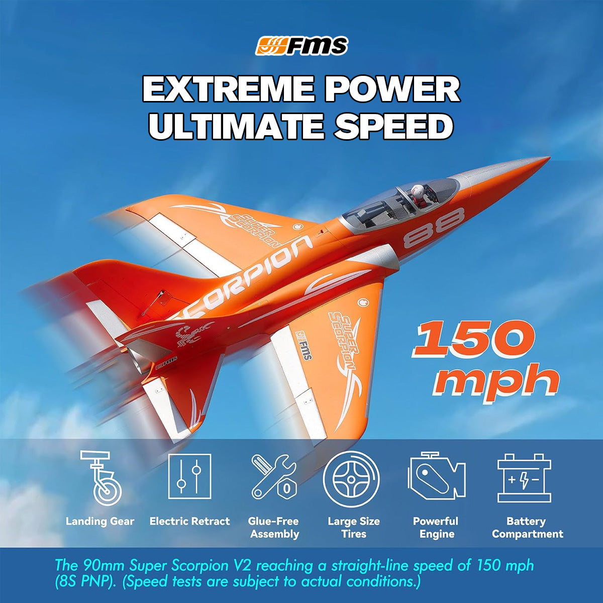 FMS EDF Jet 90mm Super Scorpion V2 PNP