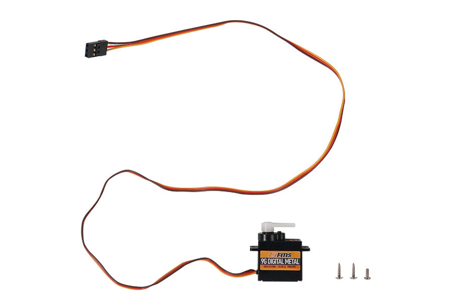 FMS 9G Digital Gear Servo with 300mm wire and installation screws