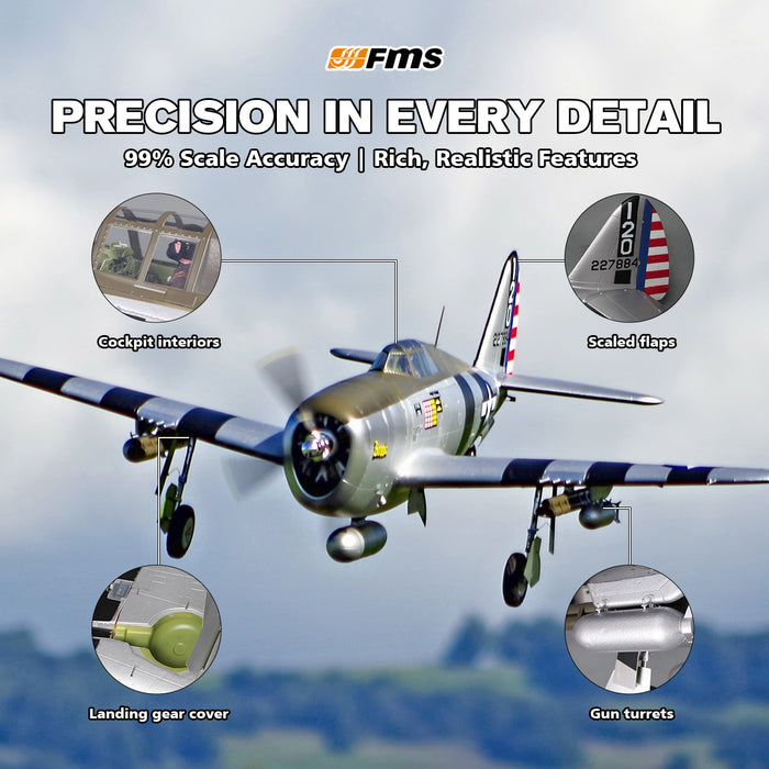 FMS 1500mm P-47 Thunderbolt Bonnie PNP w/o Reflex