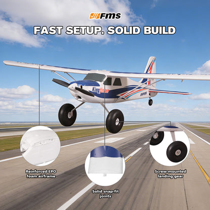 FMS 1400mm Kingfisher PNP with Reflex V3, Wheels, Floats, Skis, Flaps