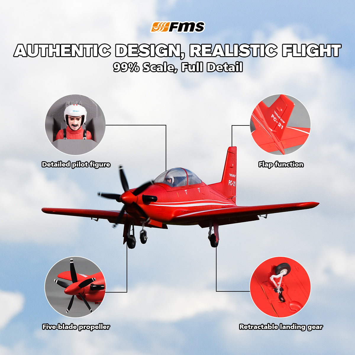 [全長1.2m]FMS PC-21 ラジコン FMS PC-21 Pilatus 1100mm PNP with Reflex | Horizon Hobby