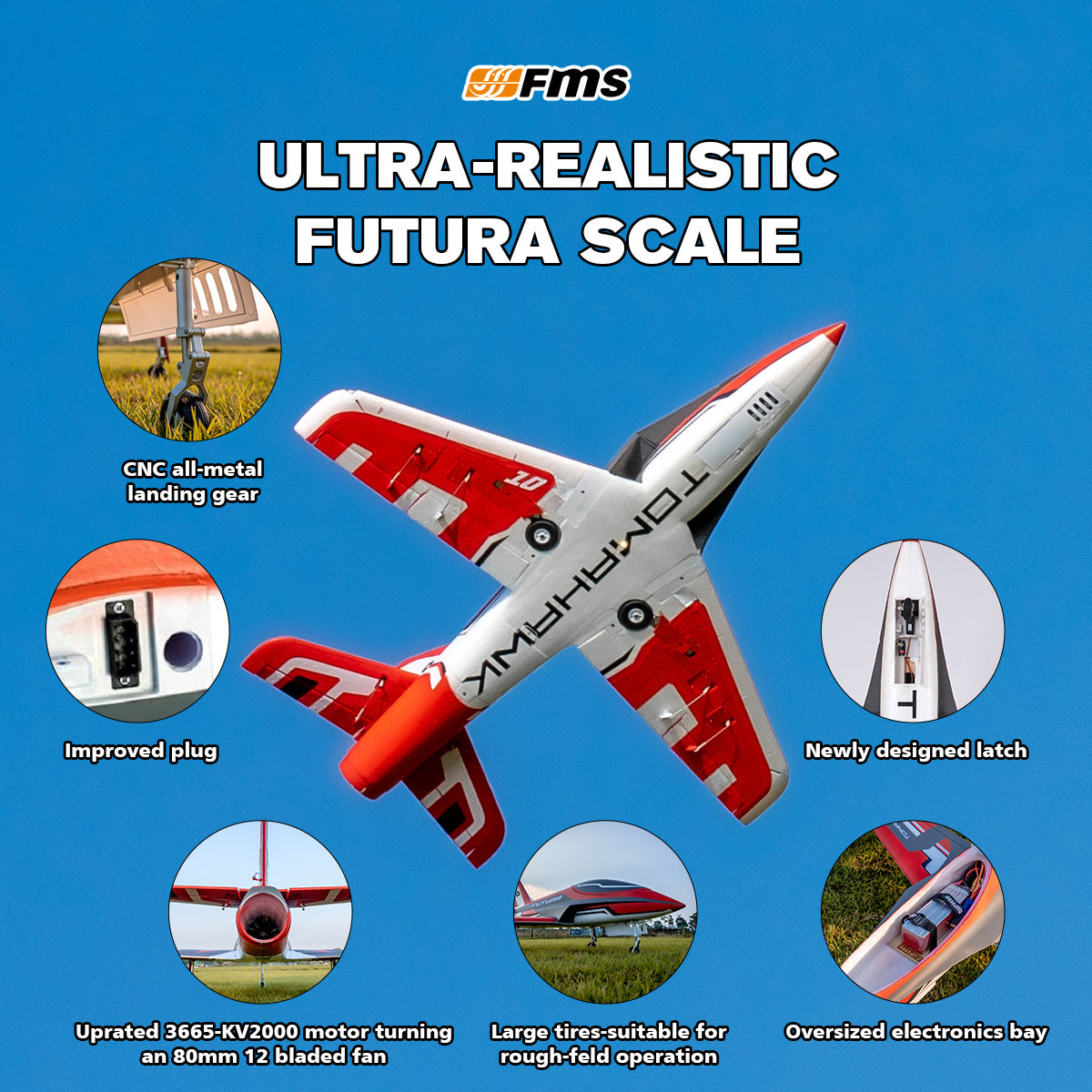 FMS EDF Jet 80 mm Futura V3 PNP