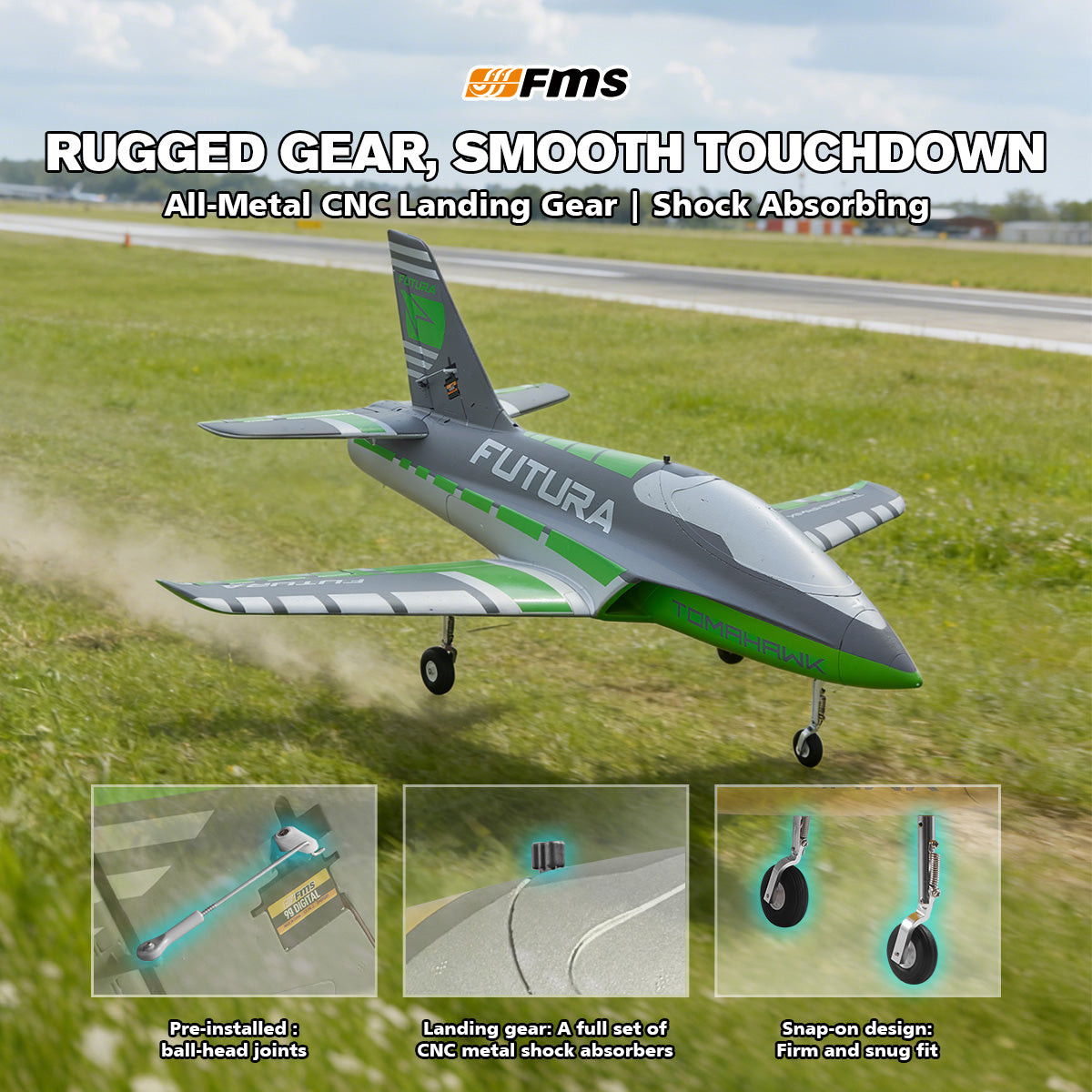 jet gear FMS 64mm EDF Jet Futura PNP, Yellow / RTF Kit