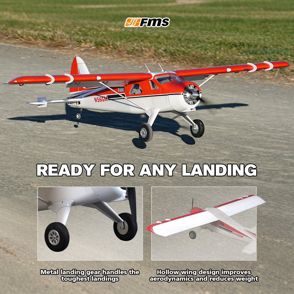 Hidroavión Beaver V2 FMS de 2000 mm (78,7