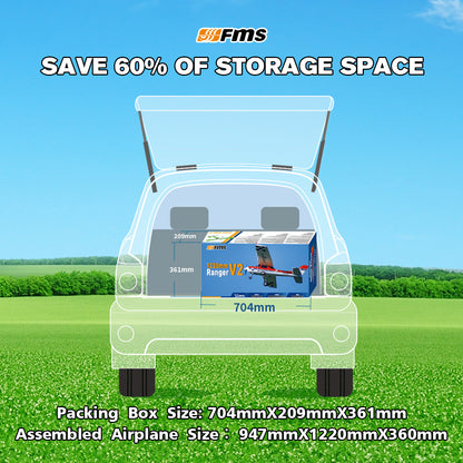 FMS Ranger EP V2 de 1220 mm con visor réflex V3 RTF/PNP