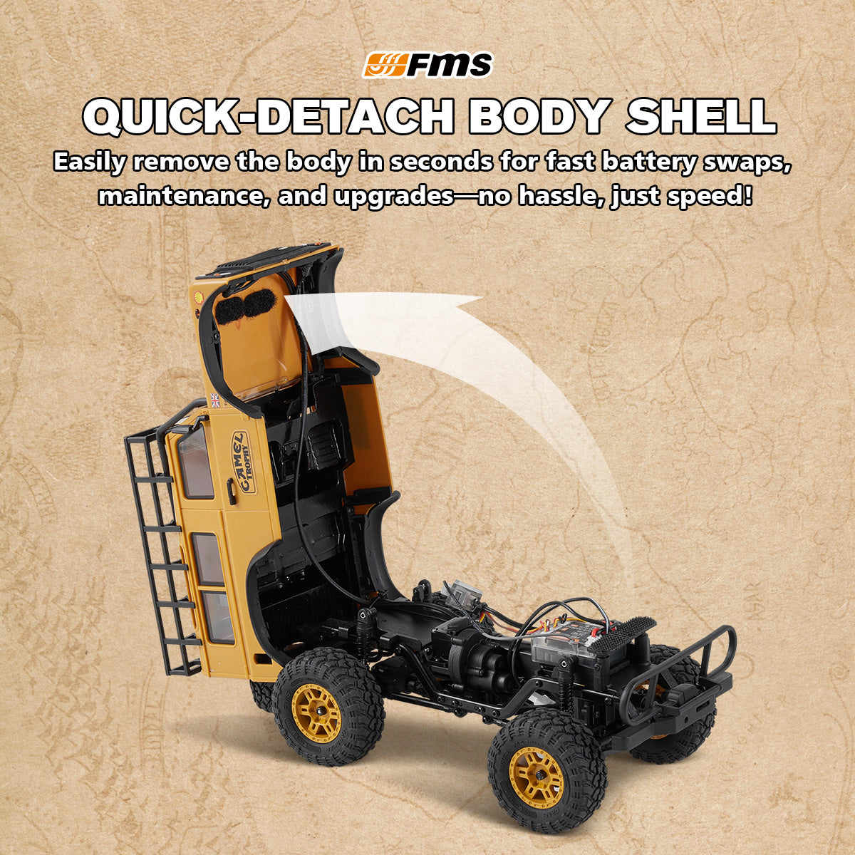 Land Rover Camel Trophy Edition RTR a escala 1:24 FCX24M 