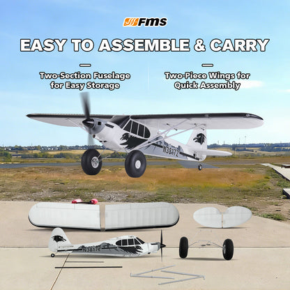 FMS 1300mm PA-18 Super Cub with Reflex V3, RTF / PNP