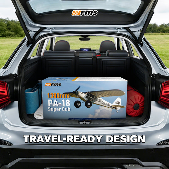 FMS 1300mm PA-18 Super Cub with Reflex V3, RTF / PNP