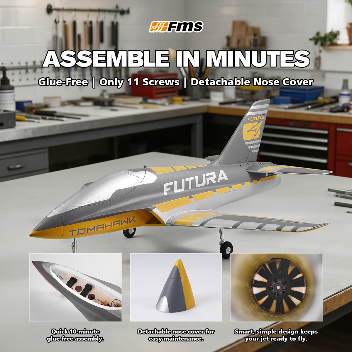 FMS EDF Jet 64mm Futura PNP