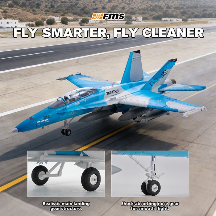 Avión a reacción FMS EDF de 64 mm F/A-18 Hornet PNP 